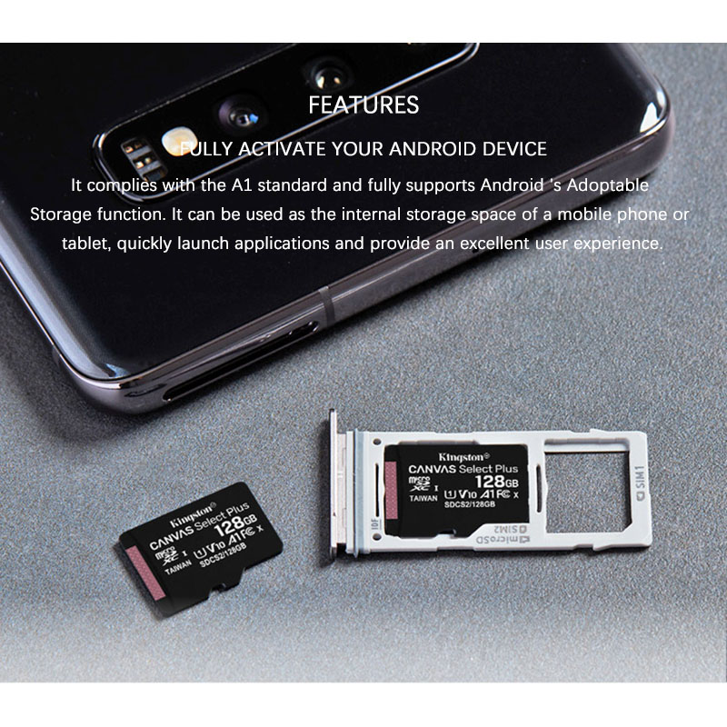 Kingston Canvas Select Plus microSD Card Class10 carte sd memoria 128GB 32GB 64GB 256GB 16G 512G TF Flash Memory Card for Phone