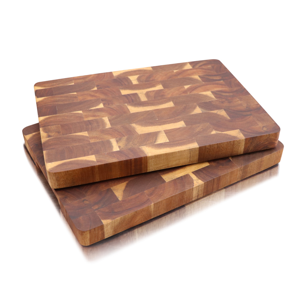 Jaswehome Premium End Grain Acacia Wood Cutting Board With Hand Grips Solid Sturdy Chopping Serving Tray Platter Perfect Gift