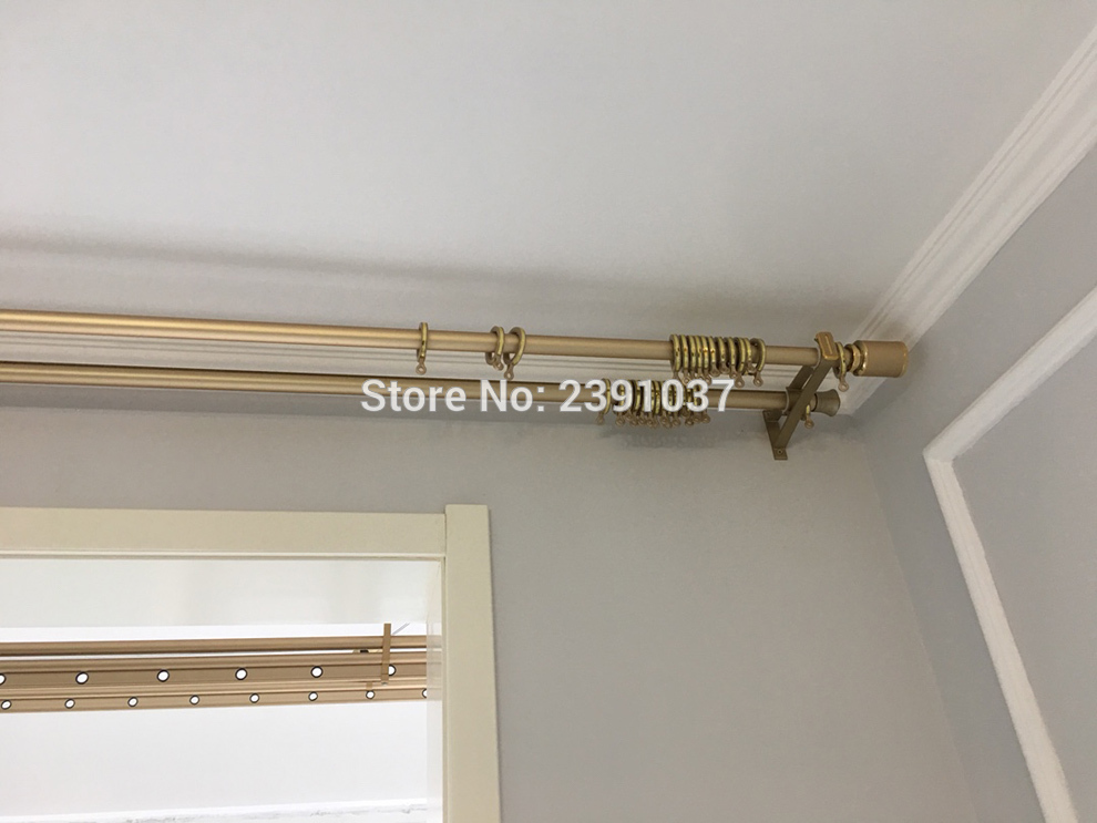 Luxurious Roman rods mute Europe curtain rods single and double rod curtain rods curtains track accessories