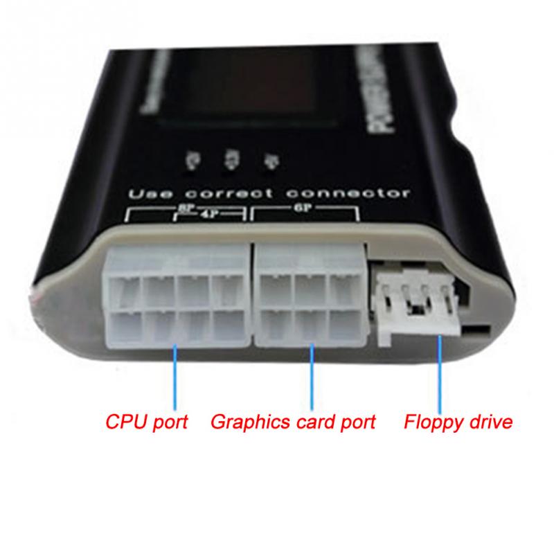 Check Quick Digital LCD Power Bank Supply Tester Computer 20/24 Pin Power Supply Tester Support 4/8/24/ATX 20 Pin Interface HOT
