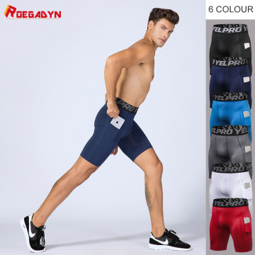 ROEGADYN Short Tights For Mens Compression Pants Tight Running Compression Tights Men Leggings Sports Gym Leggings Men Tights