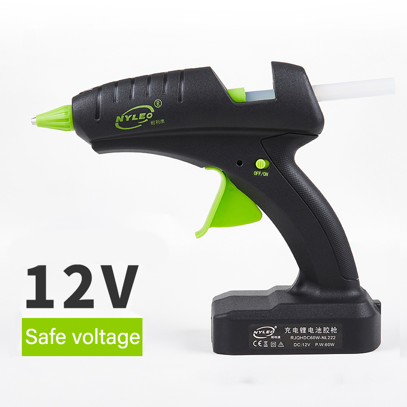60W 12V Cordless Hot Glue Gun Rechargeable Electric Heating Tool with lithium Battery 2000mAh for DIY Arts Craft 11mm Glue Stick