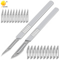 10pcs 11# 23# Carbon Steel Surgical Scalpel Blades + 1pc Handle Scalpel DIY Cutting Tool PCB Repair Animal Surgical Knife