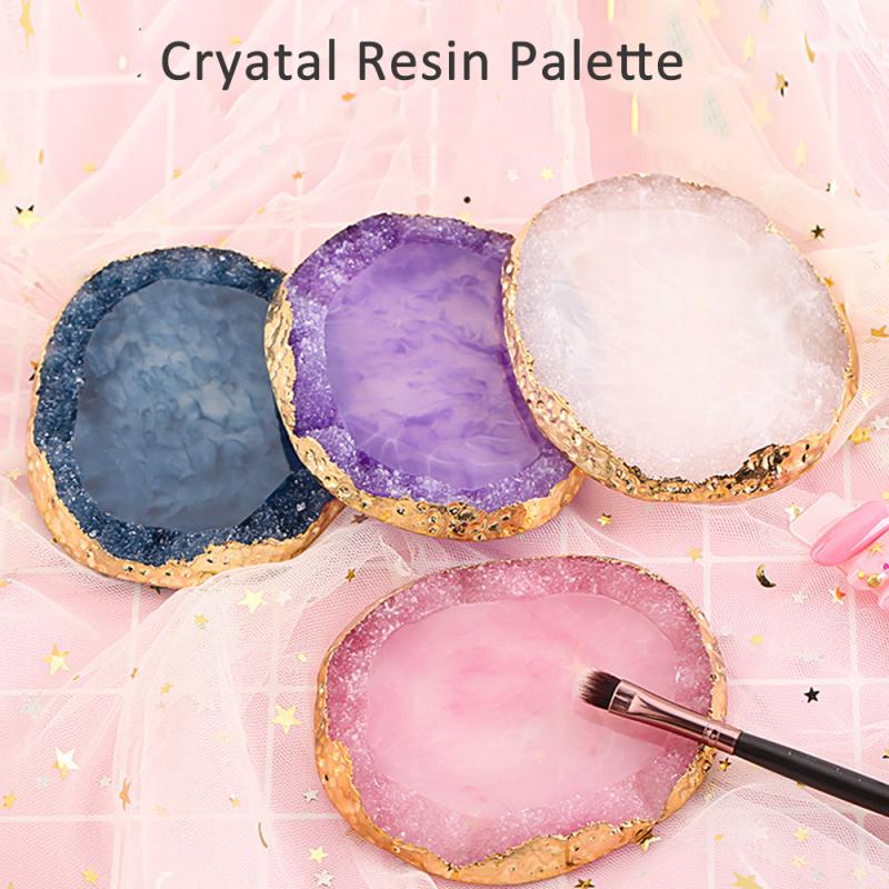 1pcs Practice Board Natural Resin Varnish Color Palette For Nail Color Mixing Display Palette Nail Art Practice Tools