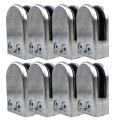 8X Stainless Steel Glass Clamp Holder For Window Balustrade Handrail 65*43*26 mm Dropshipping