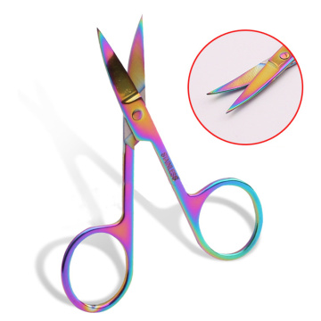 Chameleon Curved Head Eyebrow Scissor Makeup Scissor Nail Cuticle Tool Eyebrow Nose Eyelash Cuticle