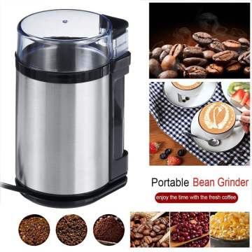 Electric Coffee Bean Grinder 180W Stainless Steel Blade 75g For Home Kitchen Office Stainless Steel 220V Home Use Coffee Maker