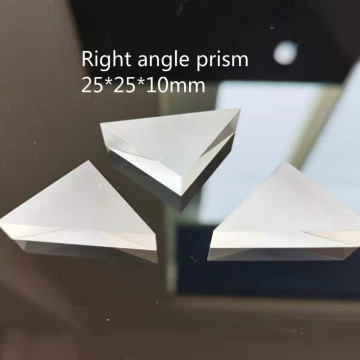 25 * 25 * 10 Right Angle Prism Material K9 Refraction Prism Optical Glass Reflective Prism Factory Customization