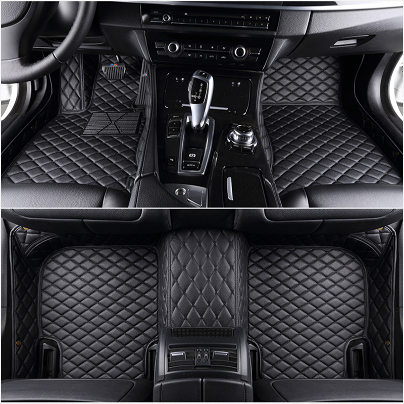 Custom 5 Seat car floor mats for jaguar XF F PACE XF XE F TYPE XK I PACE XFL XEL all models car mats auto accessories RHD LHD