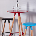 Nordic Bar Table and bar chair Tea Shop Small Round Table Bar High Table Coffee Table Solid wood fashion bar stool high stool