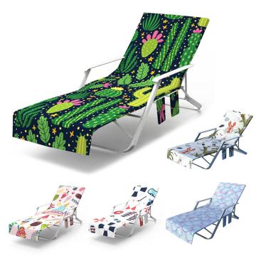Multi-Functional Lazy Lounger Beach Towel Lazy Beach Lounge Chair Cover Towel Bag Sun Lounger Mate Holiday Garden
