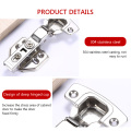 2pcs Stainless Steel Cabinet Door Hinges Core Hydraulic Damper Buffer Furniture Full/Embed Hardware Soft Close Kitchen Cupboard