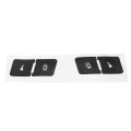 Left+Right Matte Black Car Door Lock Control Switch Button Repair Stickers Decals For Audi A3L Fixed Ugly Button Car Stickers