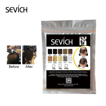 Sevich Refill Bag 100g Hair Fiber Hair loss products bald extension thicken Hair building fibers 10 colours hair growth powder