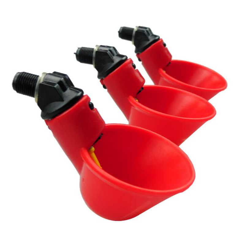 5Pcs Feed Automatic Bird Coop Poultry Chicken Feeder Fowl Drinker Water Drinking Cups Livestock Feeding Bowl Watering Peck Cup