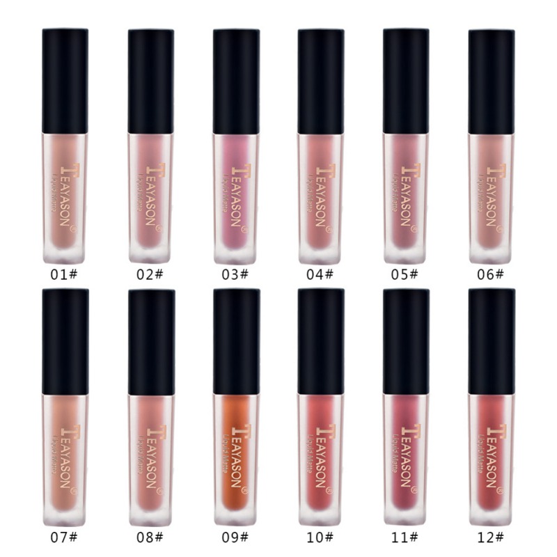 Hot 4PCS Matte Lip Gloss Set Lip Glaze Lipstick Kit For Ladies Gifts Waterproof Makeup Products