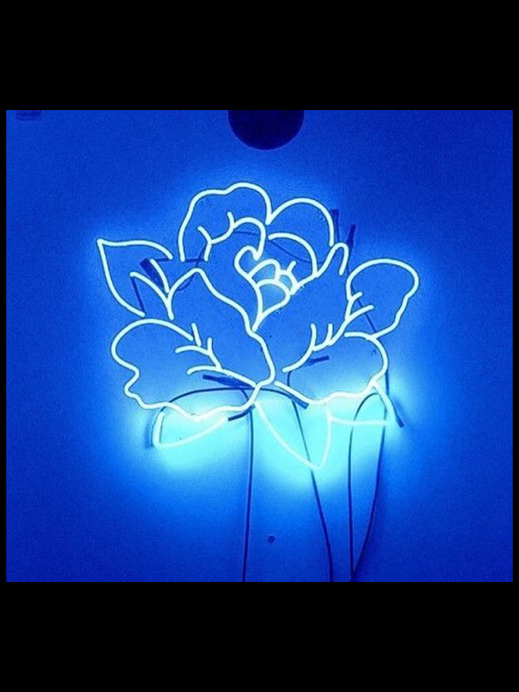 Neon Sign For Rose flowers lampara neon Glass Tube Commercial Lamp resterant light advertise custom logo Impact Attract light