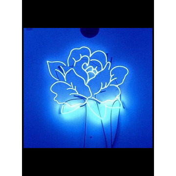 Neon Sign For Rose flowers lampara neon Glass Tube Commercial Lamp resterant light advertise custom logo Impact Attract light