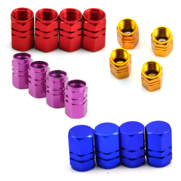 4pcs New Car Tire Valve Stem Caps Aluminum Tire Wheel Rims Stem Air Valve Caps Tyre Cover For Car Truck Tire Screw Dust Cover