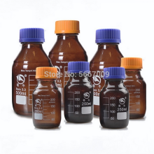 1PC 100ml to 2000ml Lab Brown Screw cap Reagent bottle Amber Sealed bottle Glass Laboratory Sample Bottle