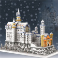 8288pcs Snowing Swan Castle Building Blocks Diamond Architecture Micro Bricks Toys for Children Christmas Gift Educational Toy