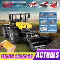 MouldKing 4 In 1 Technical Motorized Grassland Harrow Tractor Farming Agriculture Cultivator Loader Truck Building Blocks Toys
