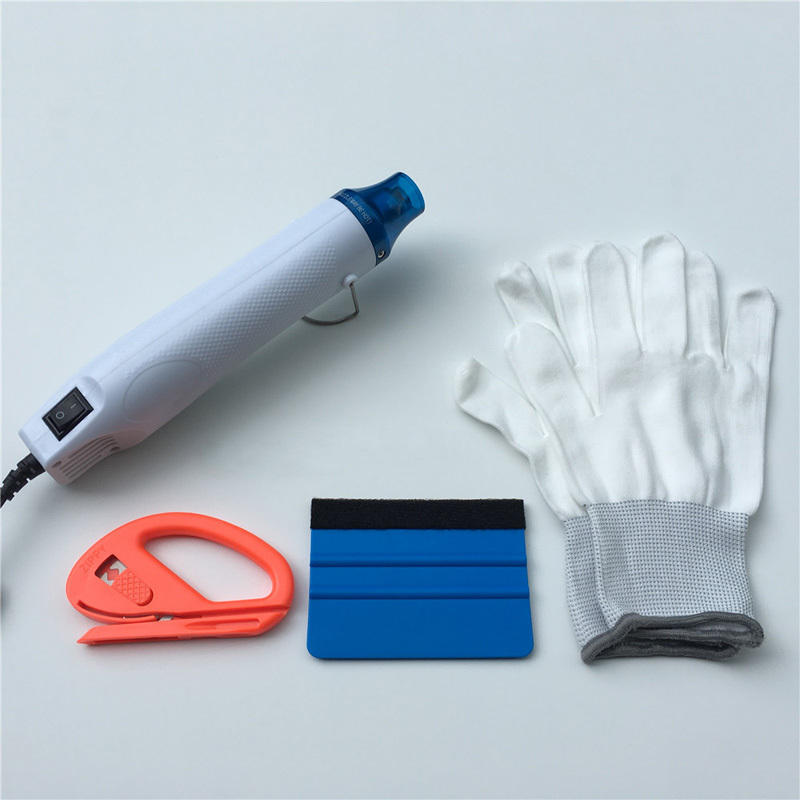 110V US Plug /220V EU Plug Electric Hot Air Gun+Felt Squeegee+Vinyl Cutter+Knife+Gloves Car Wrap Tools Kit Vinyl Wrapping Film