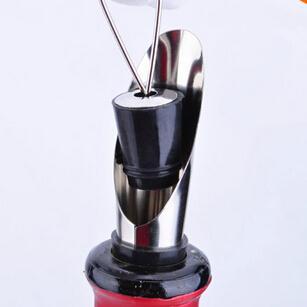 1pc Stylish Stainless Steel Wine Pourers Wine Funnel Bottle Pourer Dumping Wine Stoppers Plug Bar Tools HOT SALE