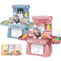 Children play house kitchen toys electric puzzle girl cooking pot boy oven simulation home appliance dining table set