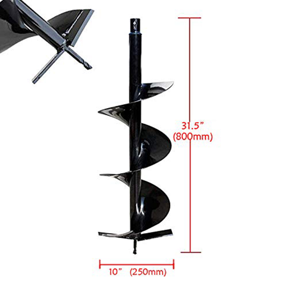 DC HOUSE 52cc 2.4HP Gas Powered Post Hole Digger auger for drill with Two Earth Auger Drill Bit 6" & 10" for Planting Trees