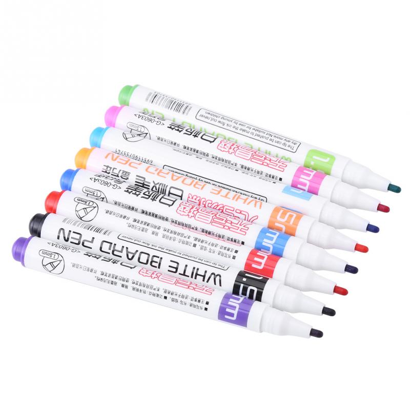 8Pcs White Board Markers Colored Non-toxic Erasable Magnetic Whiteboard Pen Marker Pen for Kids Graffiti Painting drawing pen