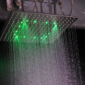 20 Inch LED Shower Head Rainfall Misty Jet Massage Bathroom Showerheads 304 SUS Black Ceiling Mounted Showers Water Power