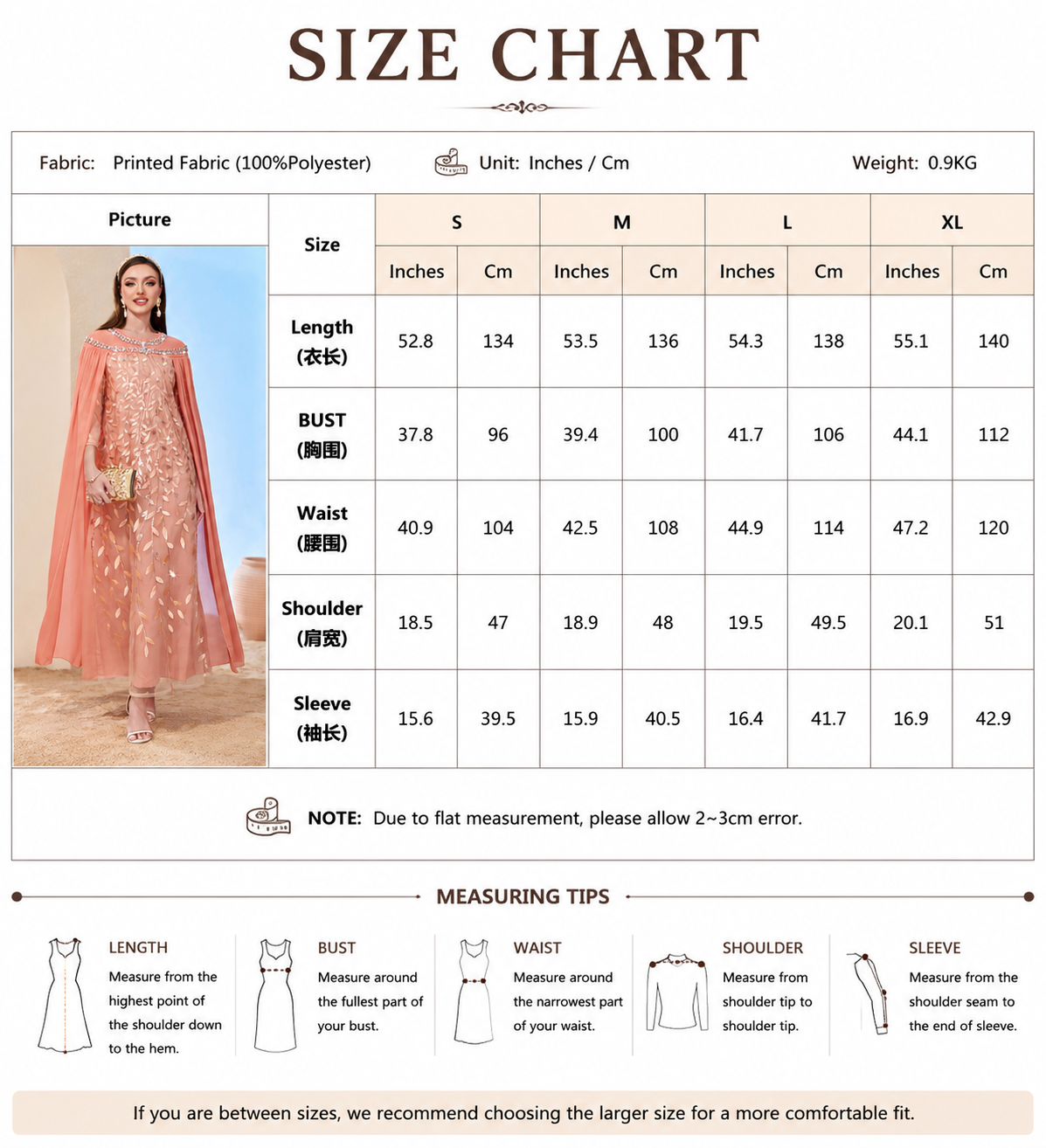 Luxury Rhinestone Cape Abaya Dress