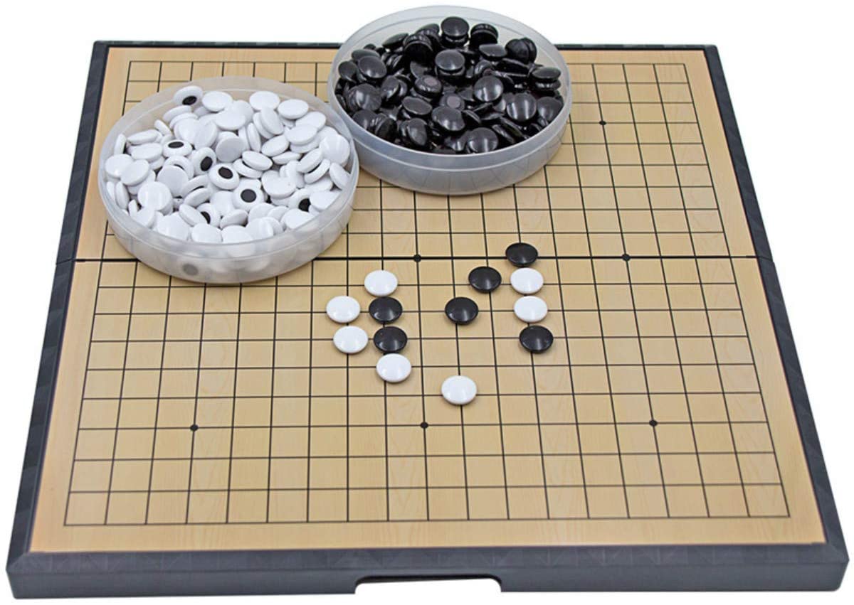 25CM Magnetic Go Chess Set Game Set with Single Convex Magnetic Plastic Stones and Go Board