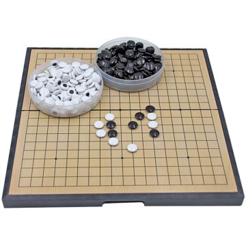 25CM Magnetic Go Chess Set Game Set with Single Convex Magnetic Plastic Stones and Go Board