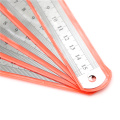 15cm Stainless Steel Ruler Double Sided Graduated Steel Ruler Art Painting And Learning Office Stationery Drafting Supplies 5Pcs