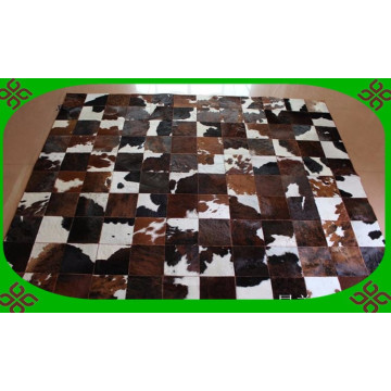 free delivery 100% natural cowhide carpet tile