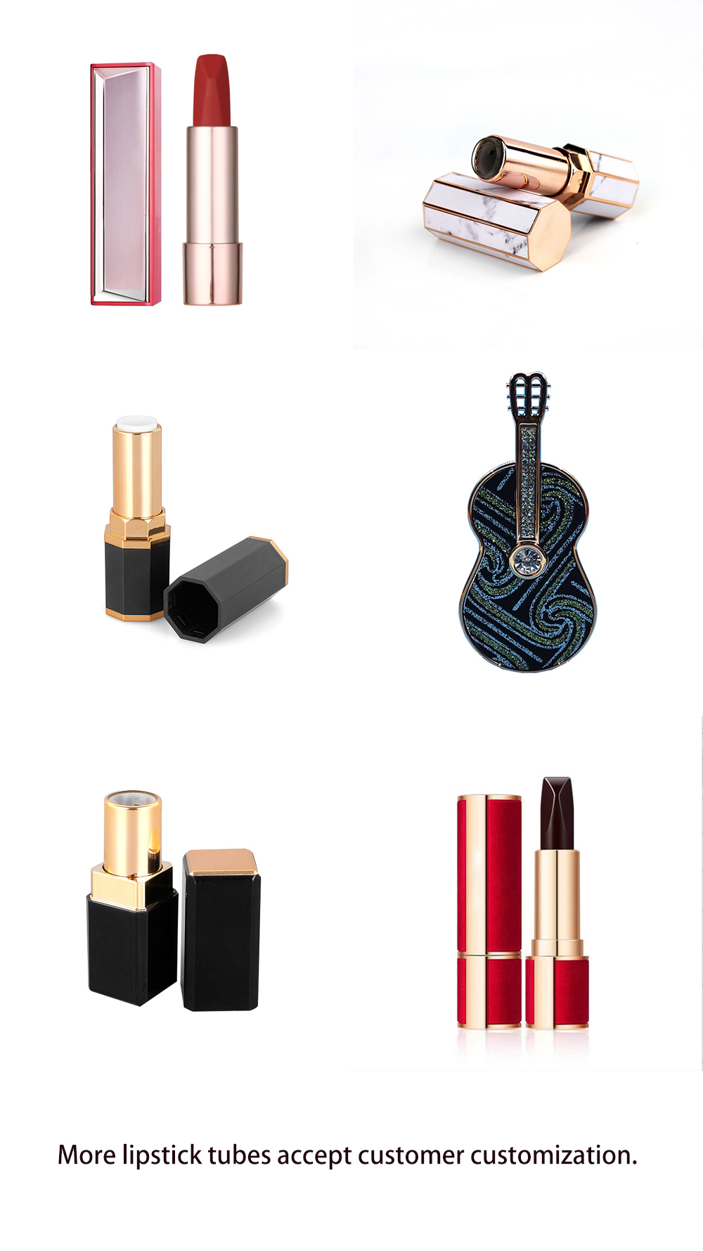 Three-color gradient lipstick tube