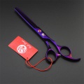 Purple dragon 7.0 inch Professional Pet Scissors Dog Grooming Shears Set Straight & Curved & Thinning 4pcs/set