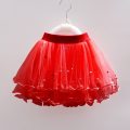 1-12Years Kids Pearl Skirts Girls Mesh Beaded Clothes Children Ruffles Tutu Lace Skirt Girl Dance Princess Party Costumes