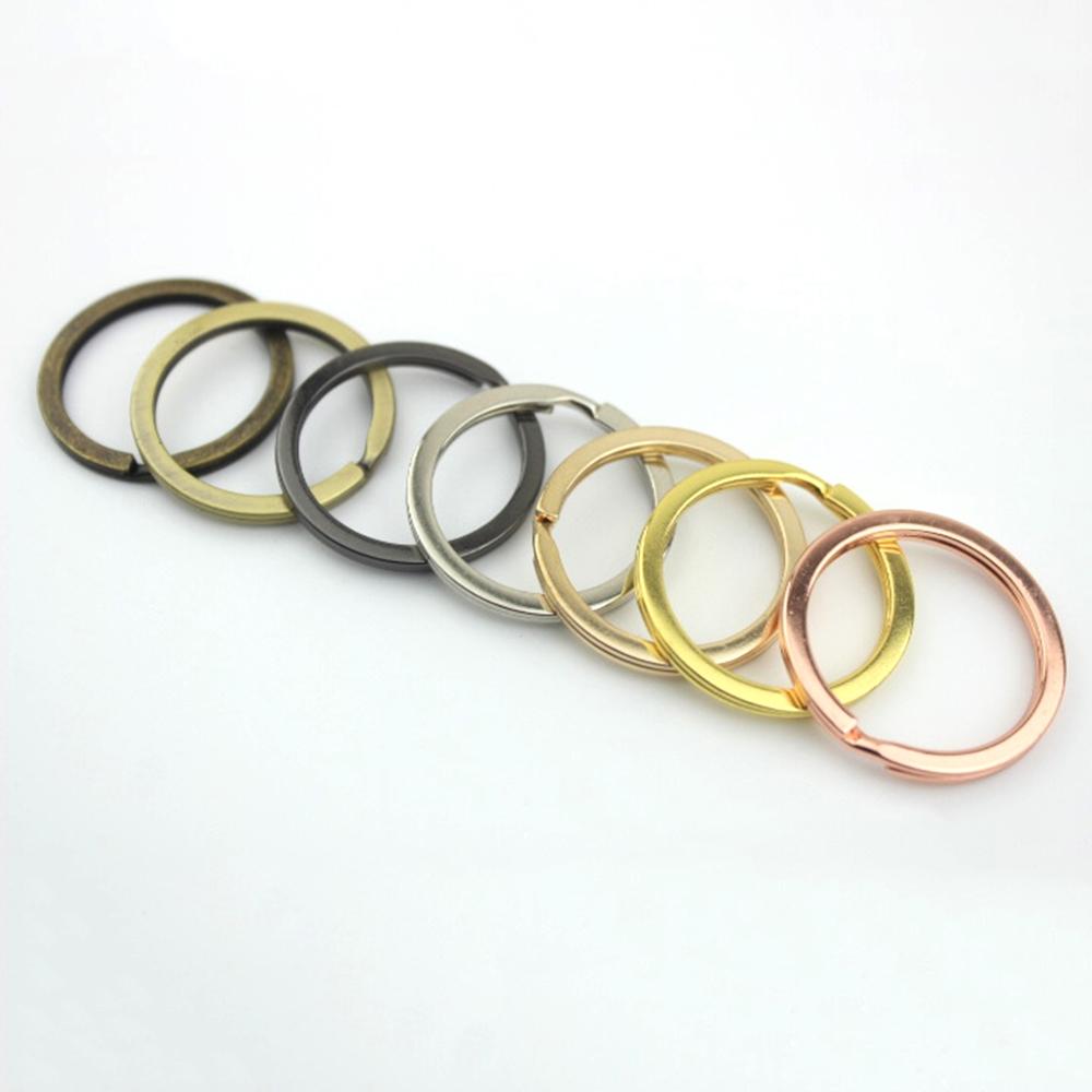 10pcs Metal Split Rings Double Loop Keyring 30mm Keychain Keys Holder DIY Leather Craft Hardware More Color