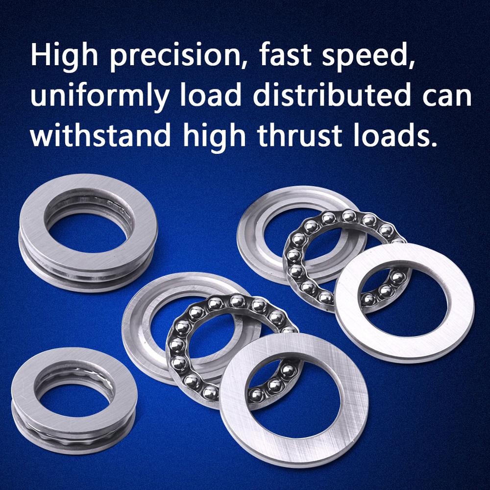High Precision 4PCS Miniature Thrust Ball Bearings Metal Axial Fast Speed Ball Bearing 10mm/12mm/15mm/17mm/20mm/25mm/30mm