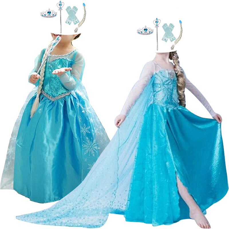 2-10 Years Fancy Dress Children Halloween Party Princess Costume Kids Dresses for Girls Cosplay Clothing robes filles