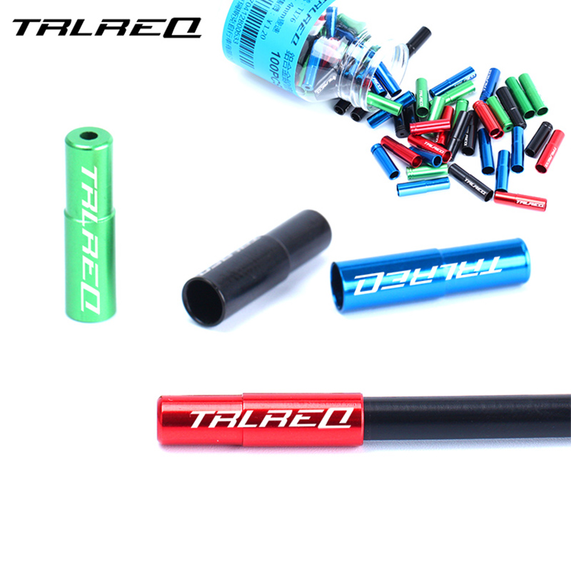 TRLREQ Aluminum Alloy MTB Road Bike Hydraulic 5mm Brake Wire Cable Line End Cap Bicycle 4mm Shift Cable End Cap Cover 10Pcs