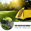 1/5/12pcs Camping Tent Awning Canopy Fixing Clamp Grip with Elastic Rope Windproof Rainproof Tarp Fasteners Cord Clips Holder