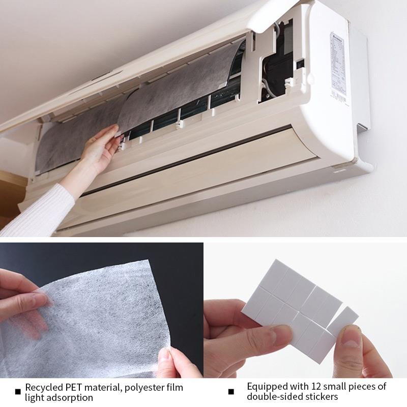 Home 6Pcs Cuttable Air Conditioner Filter Papers Anti-Dust Net Cleaning Purification Air Conditioner Parts Purifier Dust Filter