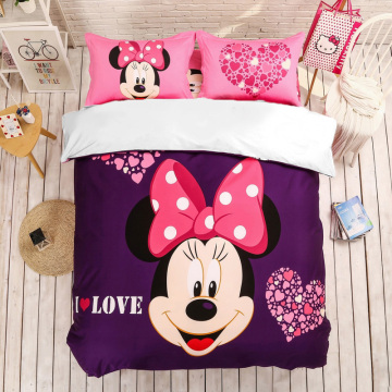 Minnie Mouse Bedding set Disney Kids Girls Duvet Cover Pillowcases Twin Full Queen King Size Cartoon bedlinen Dropshipping