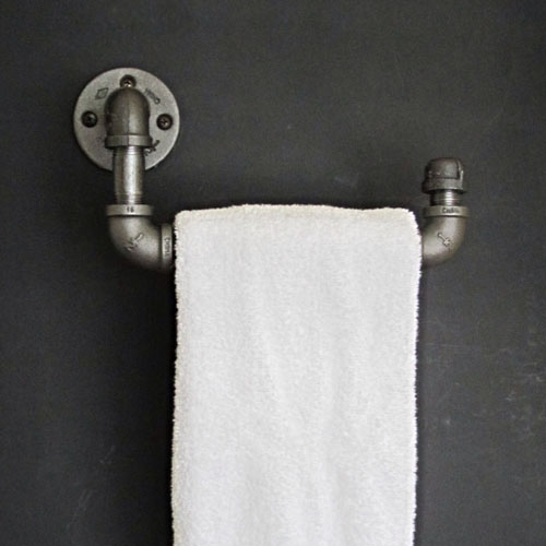 Retro Water Pipe Towel Rack Bathroom Wrought Iron Toilet Coat Rack Creative Industrial Wind Wall Decorative Frame