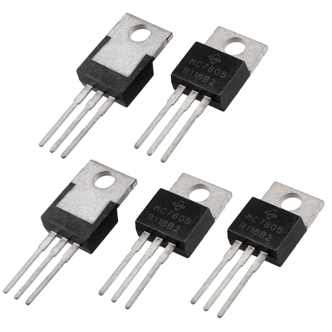 5 Pcs 3 Terminals 1.5A 5V L7805CV Postive Voltage Regulators Voltage Regulators Stabilizers