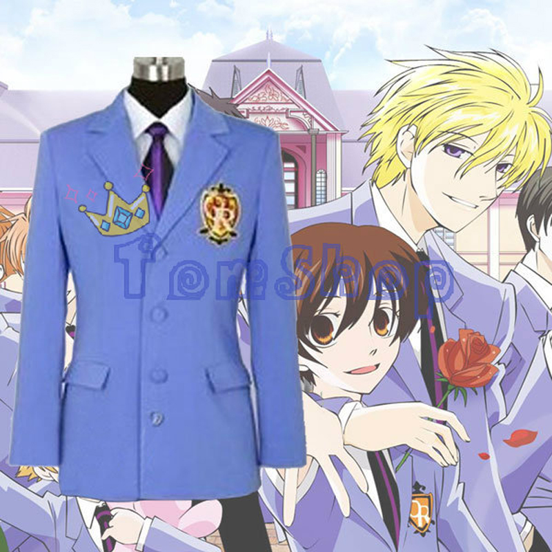 Anime Ouran High School Host Club Blazer Jacket Unisex Cosplay Coat Halloween Costumes Custom-made Any Sizes Free Shipping